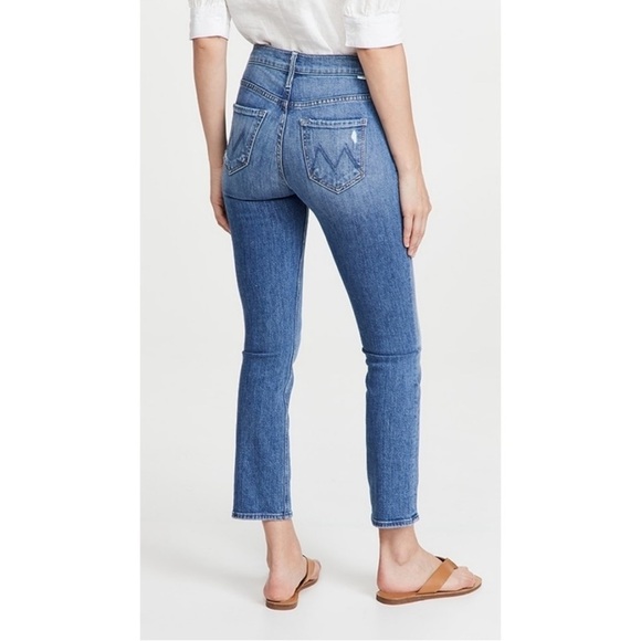 MOTHER Jeans The Mid Rise Dazzler Ankle Casual Boho Cut And Paste Blue 28 - Picture 1 of 13